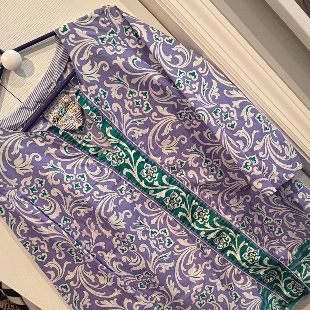 Robert Graham women’s Purple and Green Patterned Top